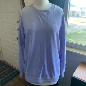 NWOT Lavender Velvet Crewneck Sweatshirt with Drop Sleeves